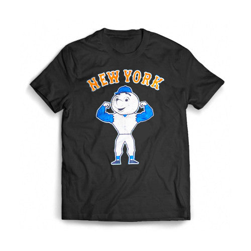 Vintage New York Baseball Funny Mascot 90s Mens T-Shirt Tee