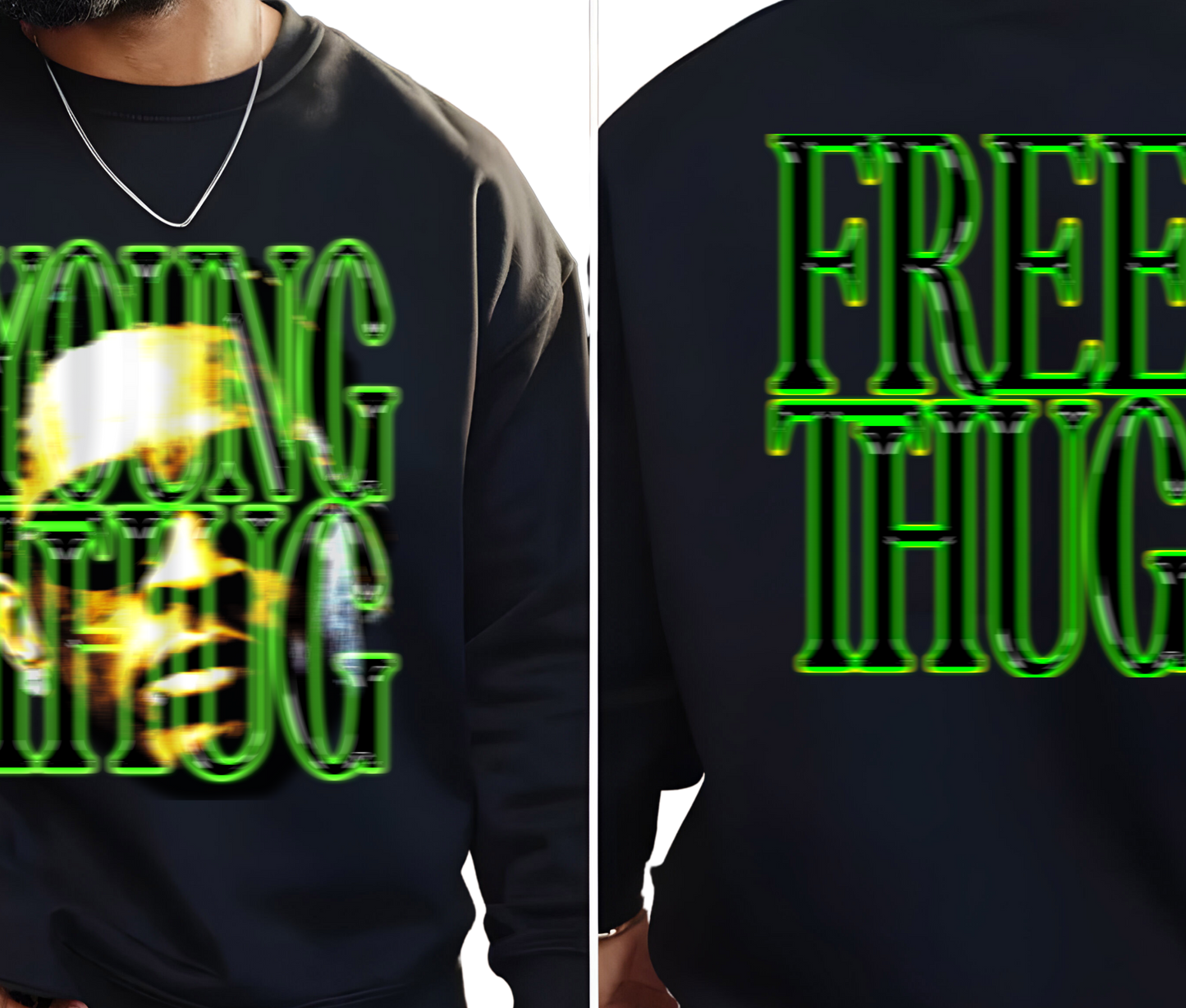 Young Thug Free Thug Long Sleeve T-Shirt – Vintage Rap Shirt, Retro Hip Hop Streetwear, Unisex Concert Tee