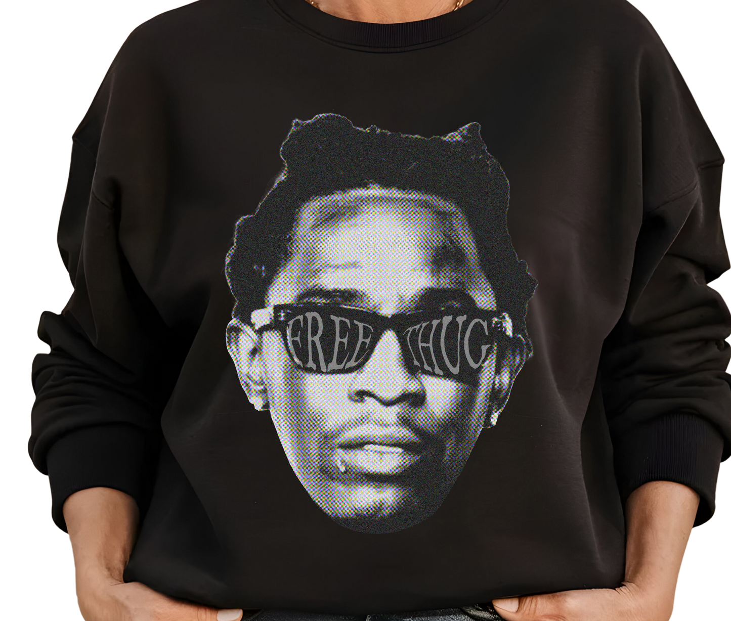 Young Thug Free Thug Sweatshirt – Vintage Rap Sweater, Retro Hip Hop Streetwear Apparel