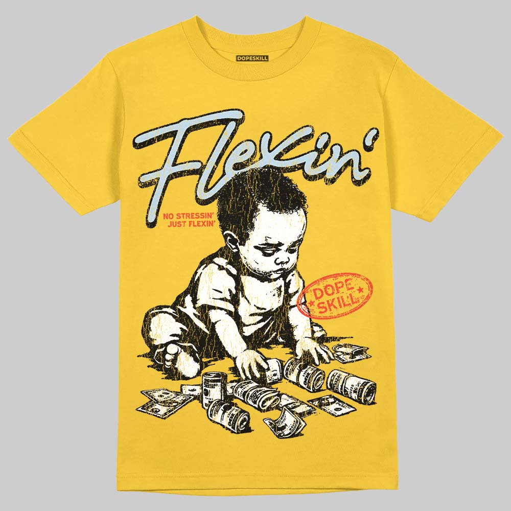 Yellow Ochre 6s DopeSkill T-Shirt Flexin' Graphic