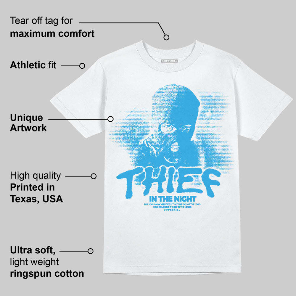 Military Blue 4s DopeSkill T-Shirt Thief In The Night Graphic