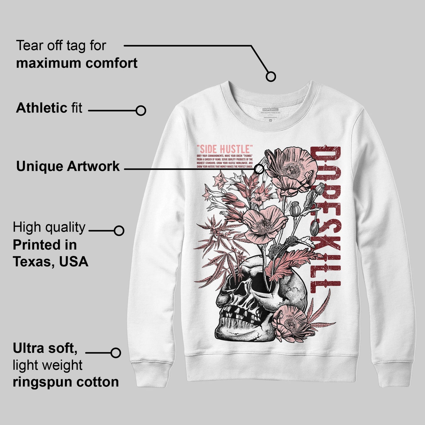 VALENTINE'S Day 3s DopeSkill Sweatshirt Side Hustle Graphic