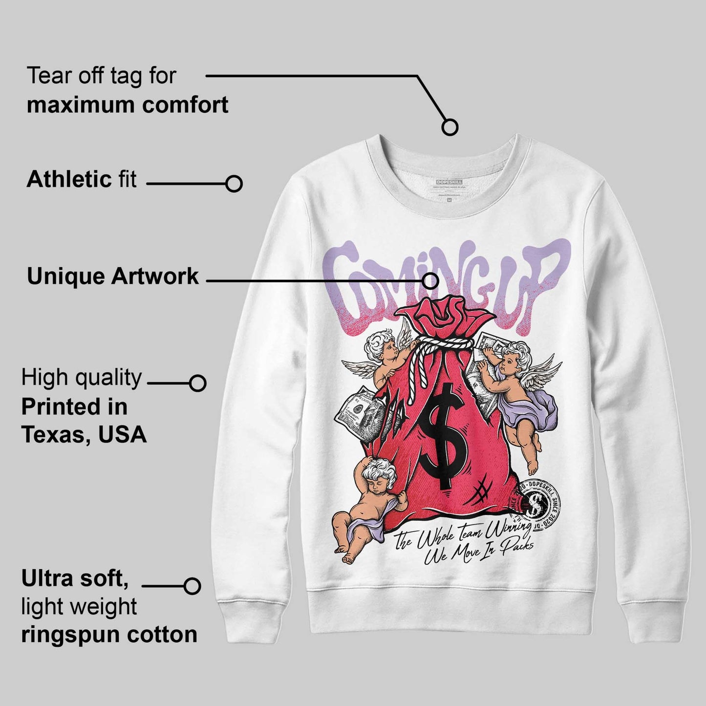 Peanut Butter Jelly 5s DopeSkill Sweatshirt Money Bag Coming Up Graphic