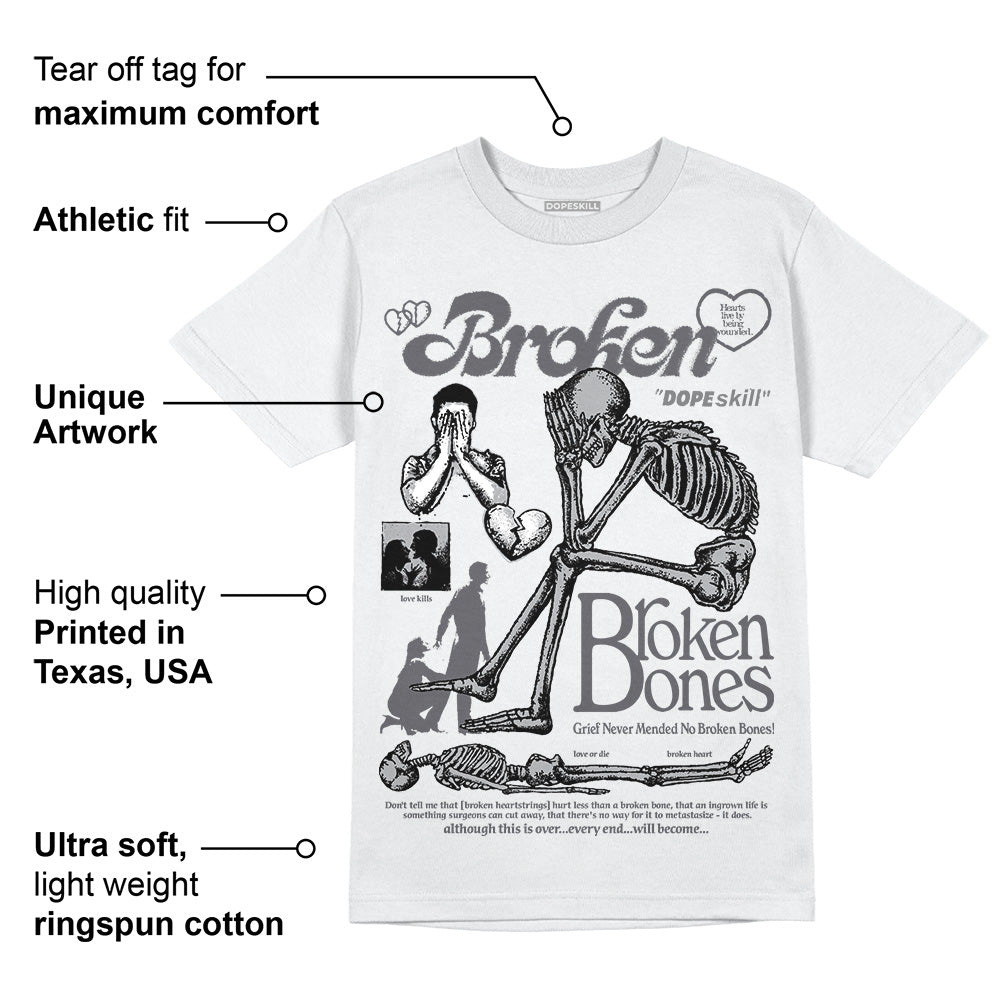 Wet Cement 4s DopeSkill T-Shirt Broken Bones Graphic