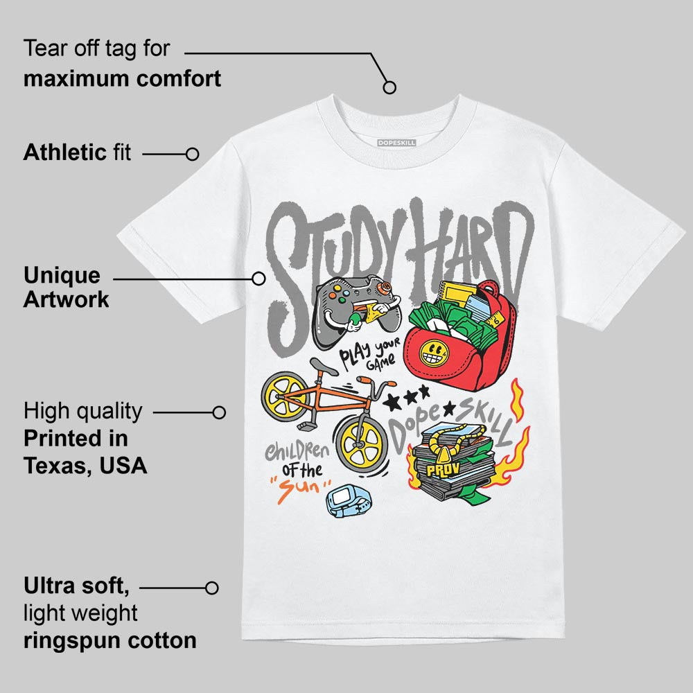 Grey Collection DopeSkill T-Shirt Study Hard Graphic
