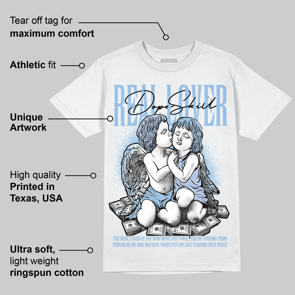 Women's Runner Sneaker Light Blue DopeSkill T-Shirt Real Lover Graphic