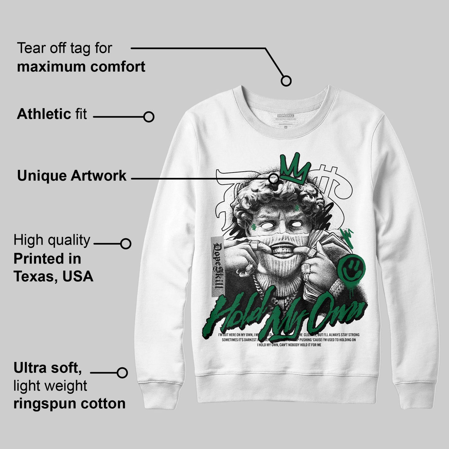 Pine Green 13s DopeSkill Sweatshirt In My Way Graphic