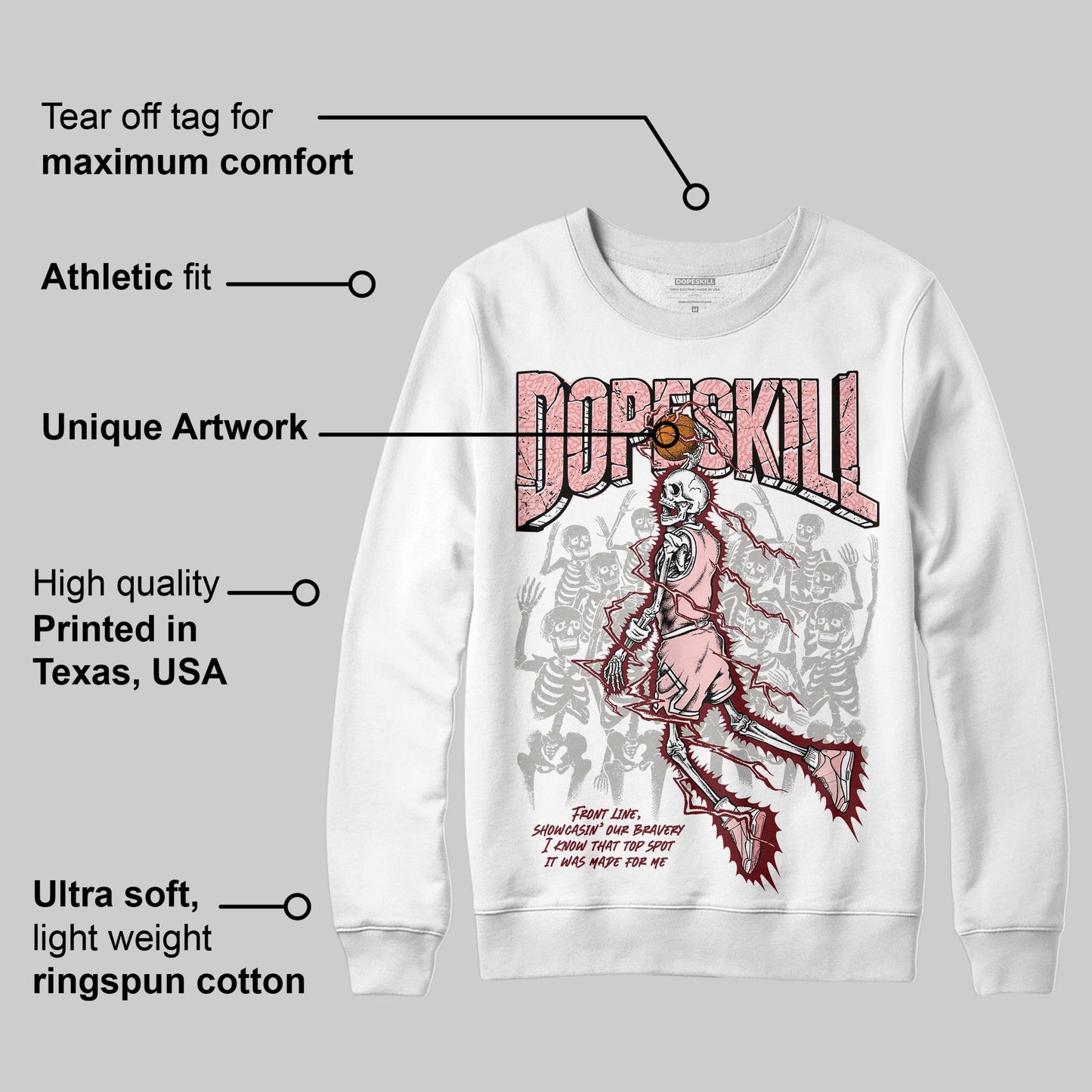 VALENTINE'S Day 3s DopeSkill Sweatshirt Thunder Dunk Graphic