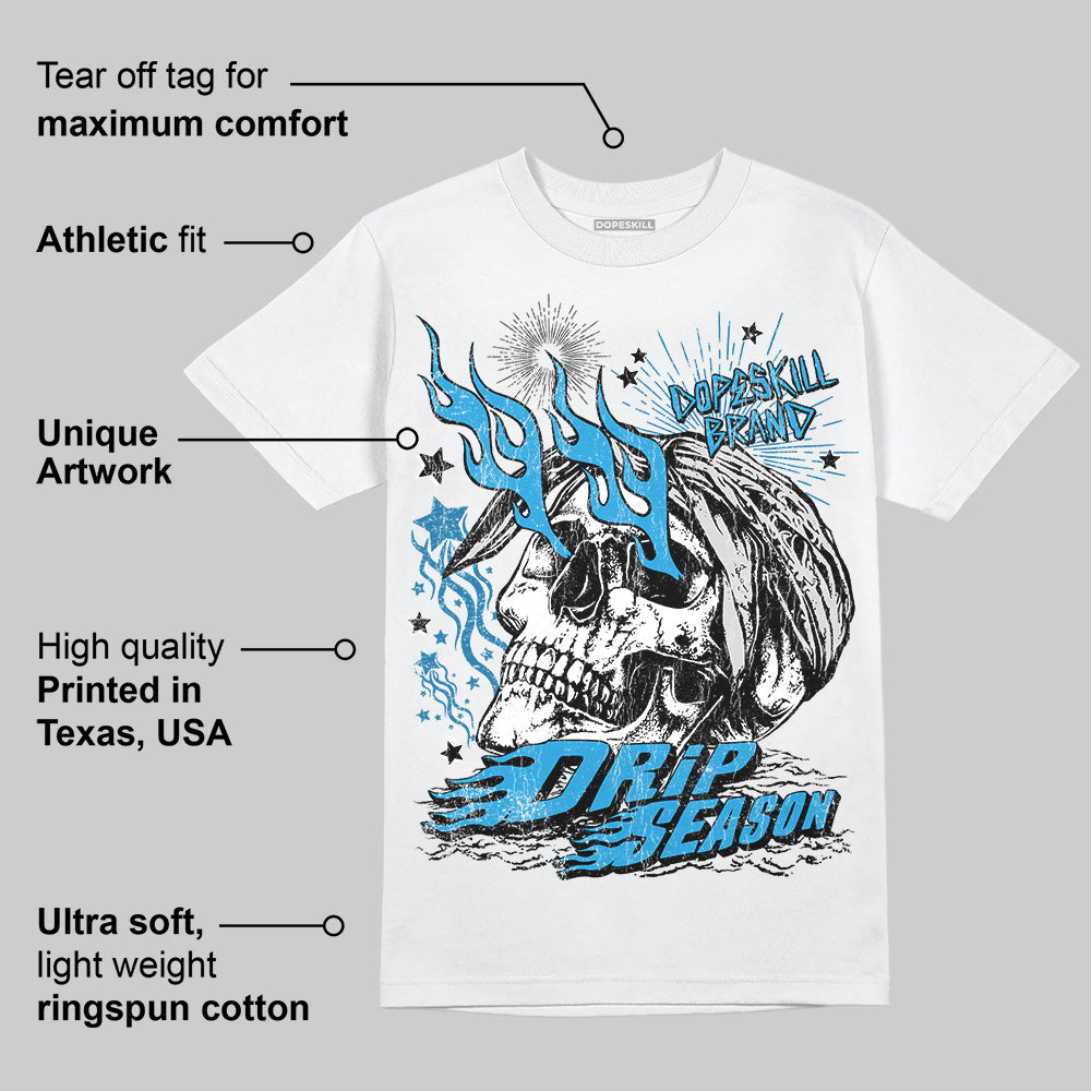 Military Blue 4s DopeSkill T-Shirt Drip Season Graphic