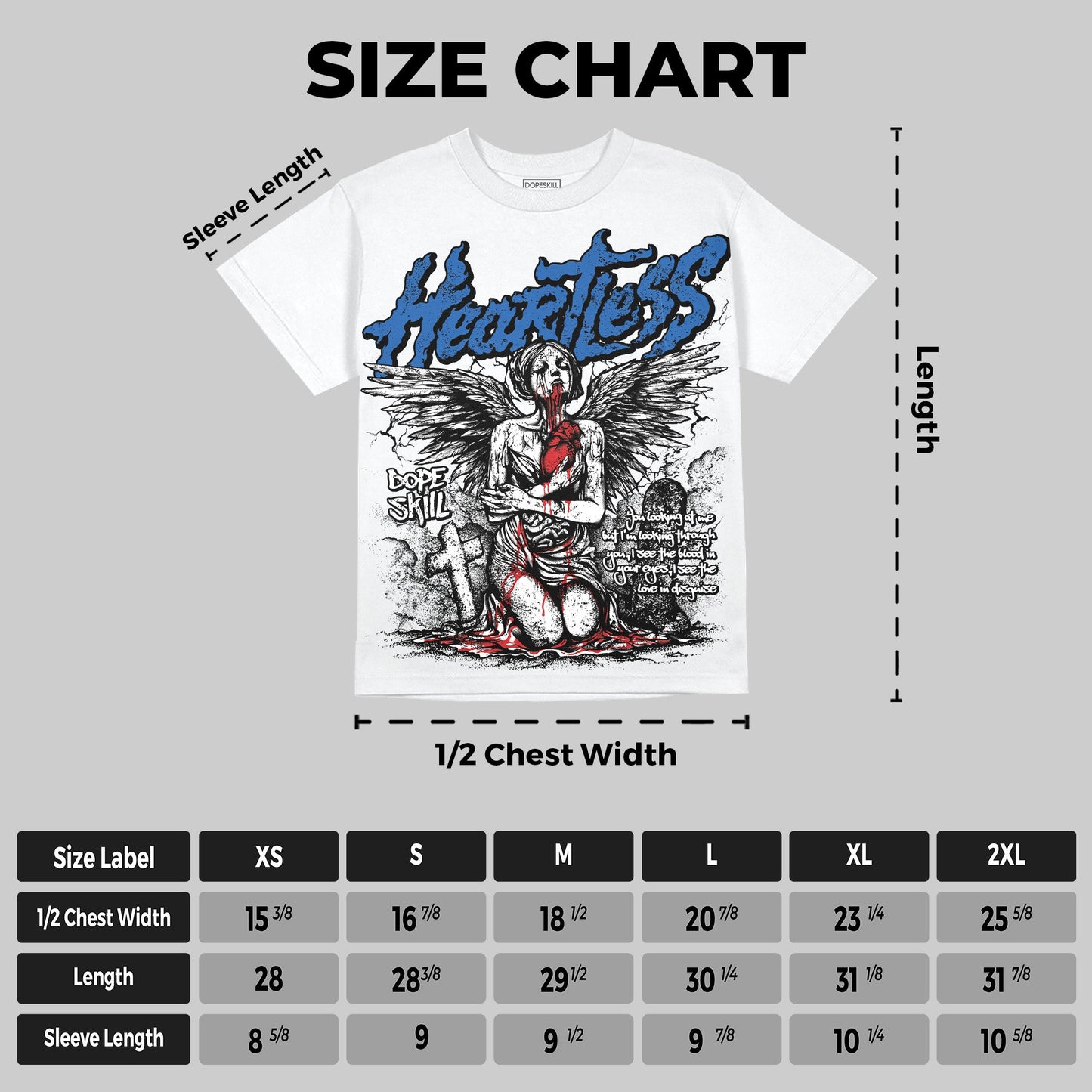 Space Jam 11s DopeSkill Oversize Print T-Shirt Heartless Graphic