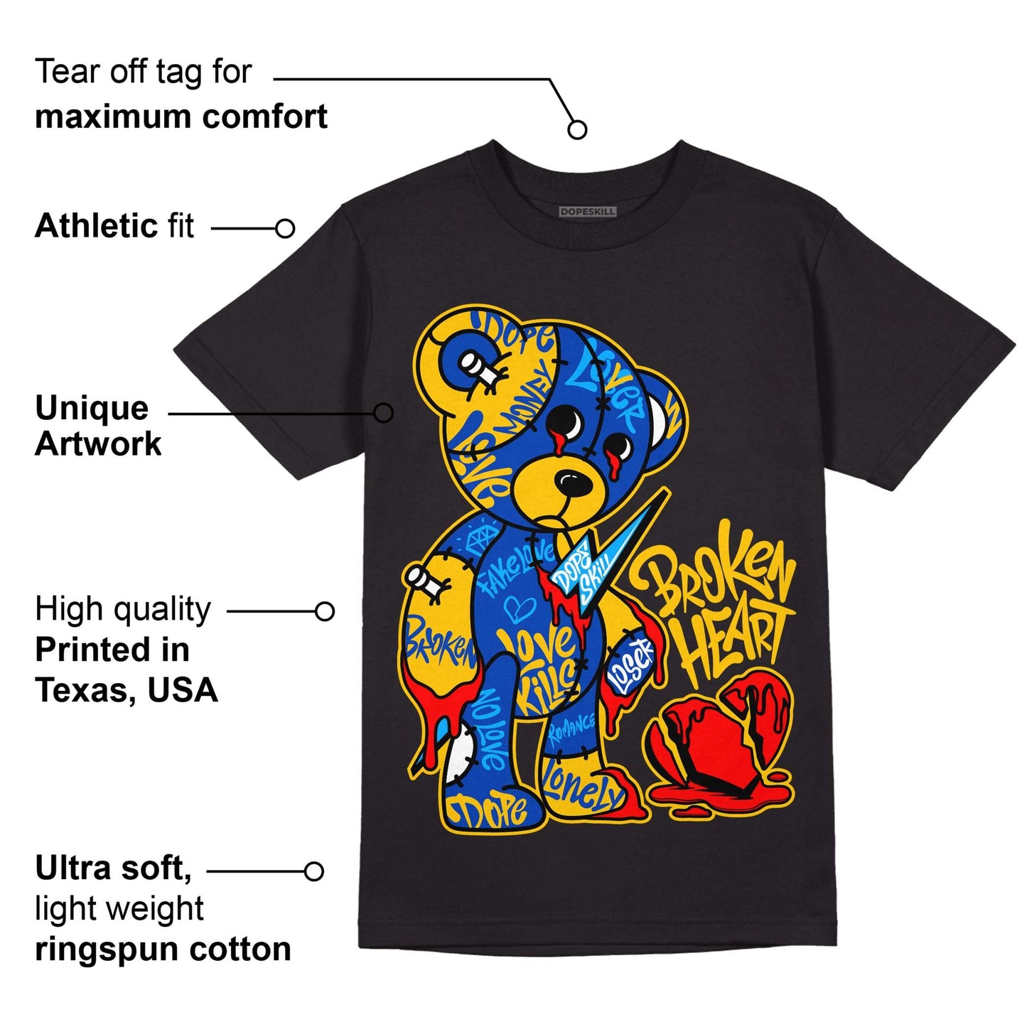 Laney 14s DopeSkill T-Shirt Broken Heart Graphic
