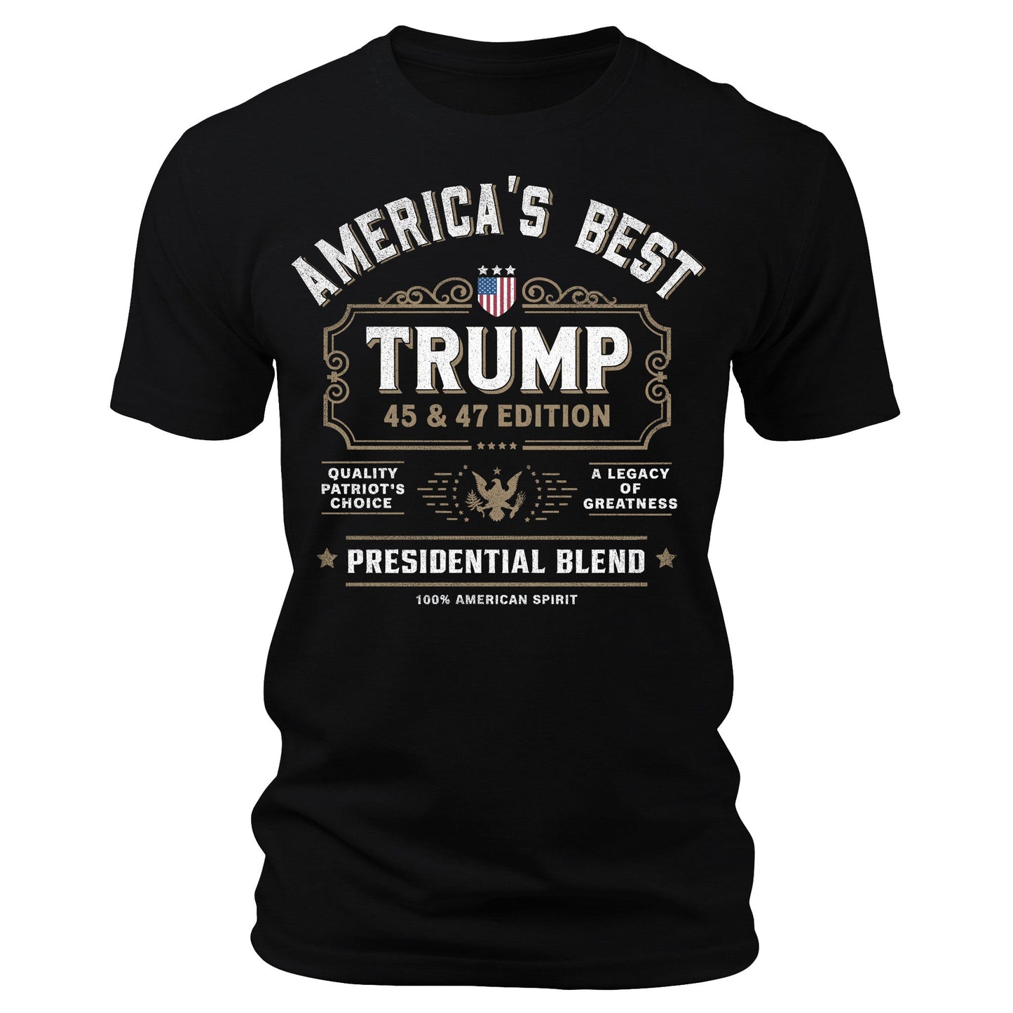 Men's Vintage Trump Shirt America's Best 45 47 Edition Patriotic Graphic Tee