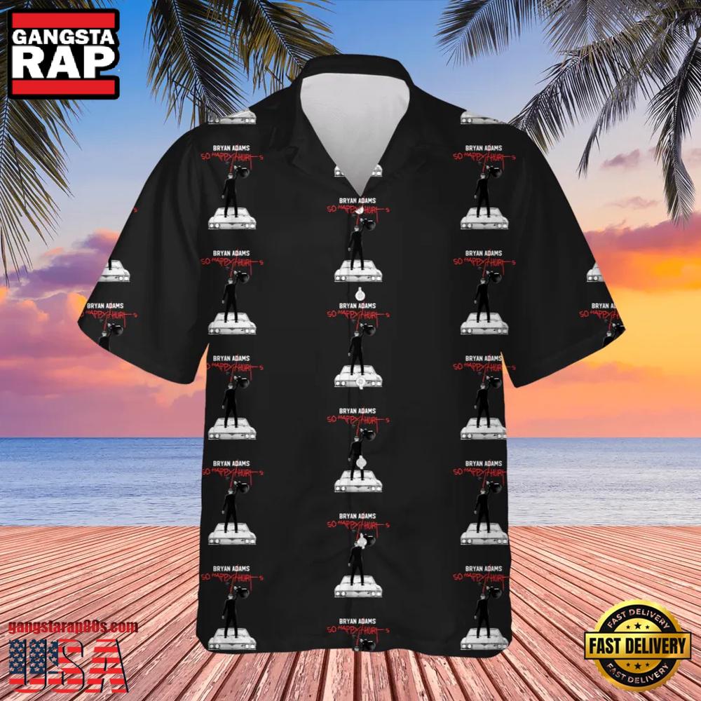 Bryan Adams So Happy Hurts Tour Hot Summer Aloha Shirt Shirt - Gangstarap80S