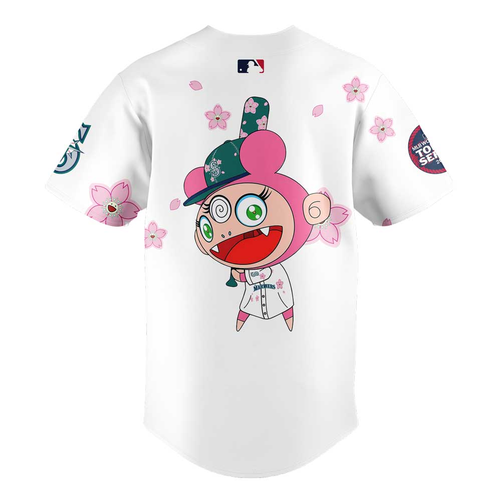Comfimerch Seattle Mariners Takashi Murakami x MLB World Tour Tokyo White Personalized New Baseball Jersey For Fan - Comfimerch