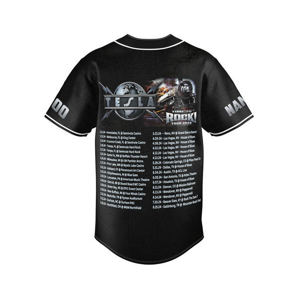 Comfimerch Tesla Keepin' It Real Tour 2024 Baseball Jersey For Fans - Comfimerch