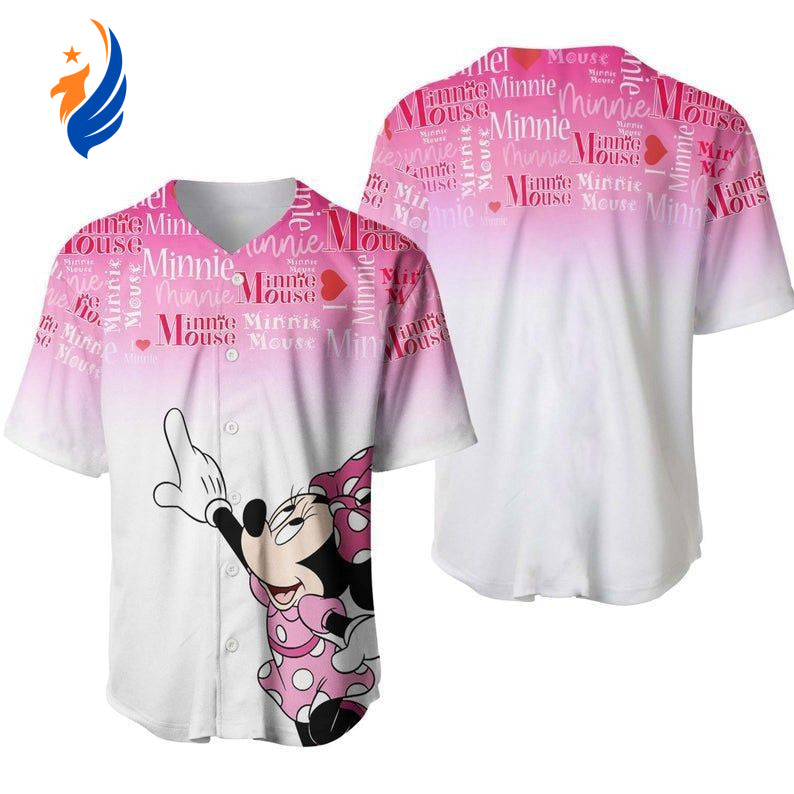 Disney Mickey Minnie Baseball Jersey: Perfect Gift for Mickey and Minnie Lovers! - Bafud