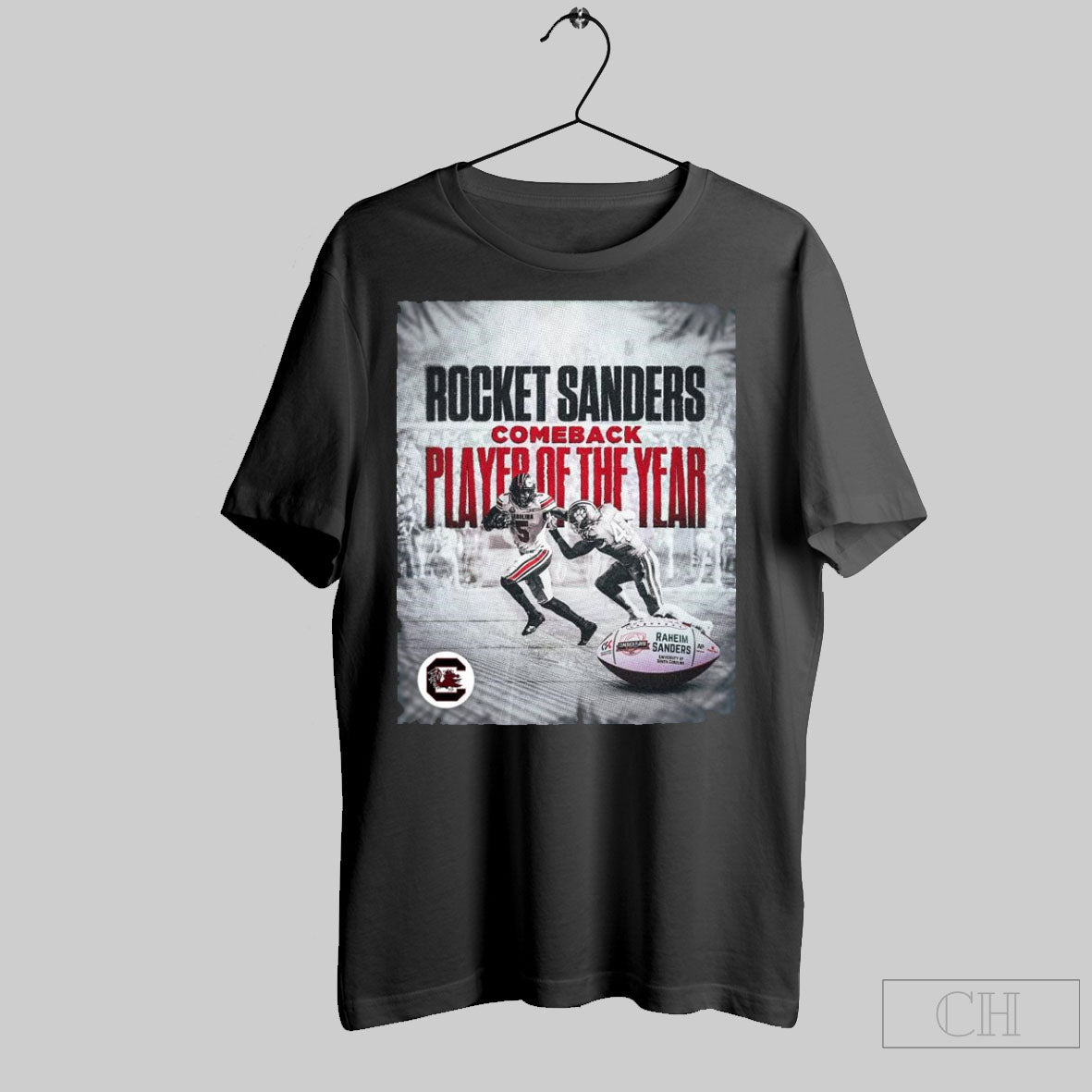 South Carolina Gamecocks Rocket Sanders 2024 National Comeback Player Of The Year T Shirt Sweater