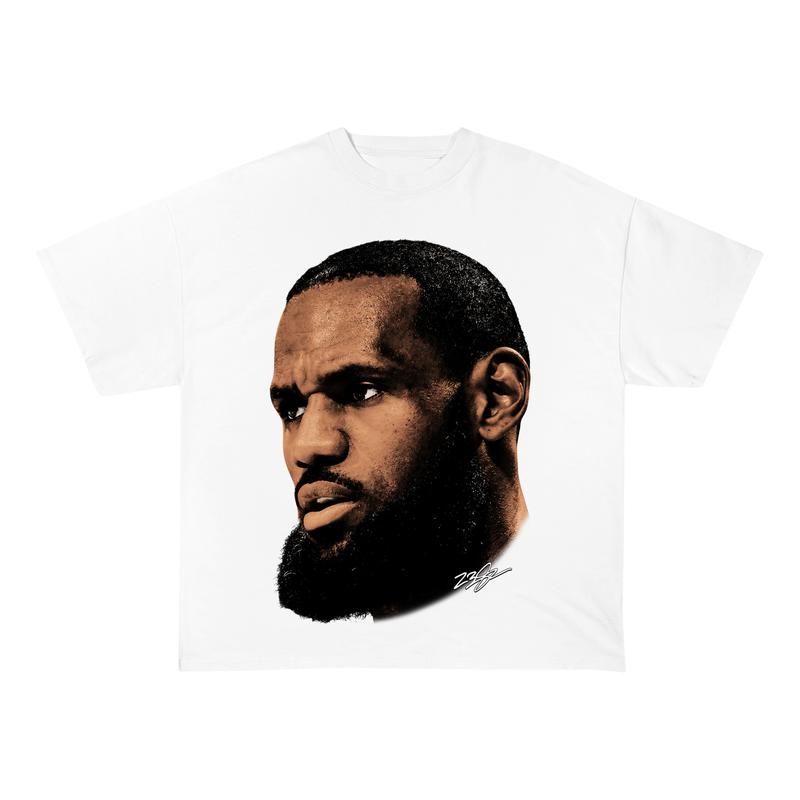 BIG FACE LEBRON JAMES GRAPHIC TEE – STREETWEAR Casual Clothing Short Sleeve T-Shirt