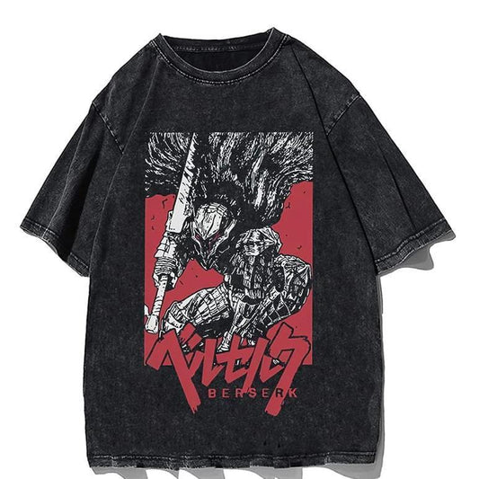 Berserker Guts Berserker Armor ,Anime All Size T-shirt Menswear Top, 100% Cotton, Crew Neck, Slight Stretch, Breathable & Wear-Resistant, All-Season S
