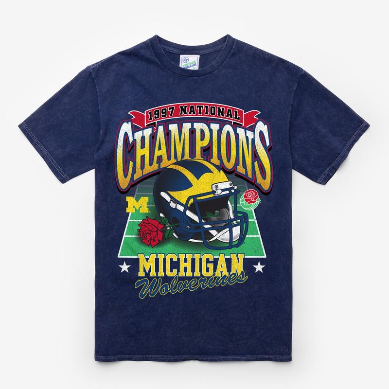 MICHIGAN WOLVERINES H-BOWLS LOCKER VINTAGE TUBULAR TEE, VINTAGE GRAPHIC TEES, TP