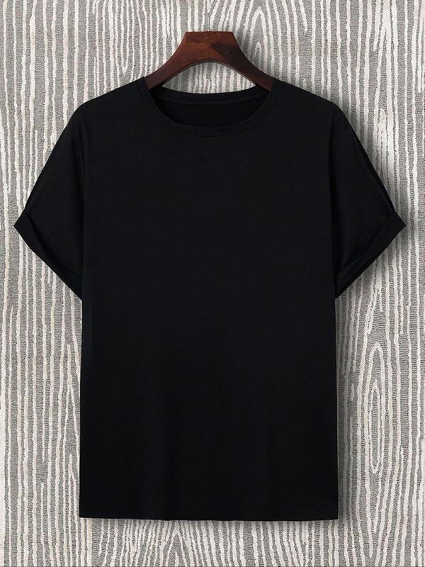 Men's Regular Fit  Me VS Me  Letter Print Round Neck Tee, Street Fashion Streetwear Short Sleeve T-shirt for Daily Wear, Graphic Tees, Casual Comfy Kn