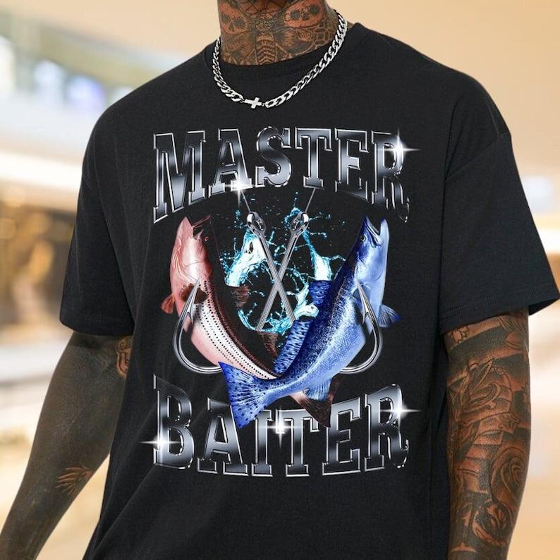 Vintage 90s Graphic Style Master Baiter T-Shirt - Master Baiter Fishing T-Shirt - Retro Fishing Master Baiter Tee For Man and Woman, Gifts