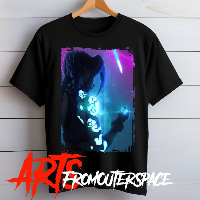 Unisex Gaming Shirt Jinx , Softstyle Tshirt , Anime Shirt , Arcane , Lol Lol