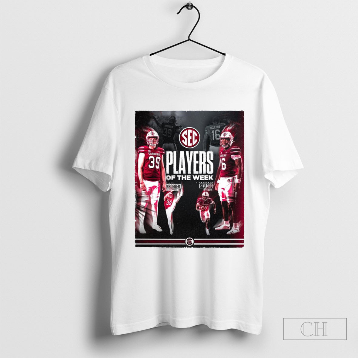 South Carolina Gamecock SEC Football Player Of The Week Kai Kroeger Special Teams And Lanorris Sellers Offensive t-shirt