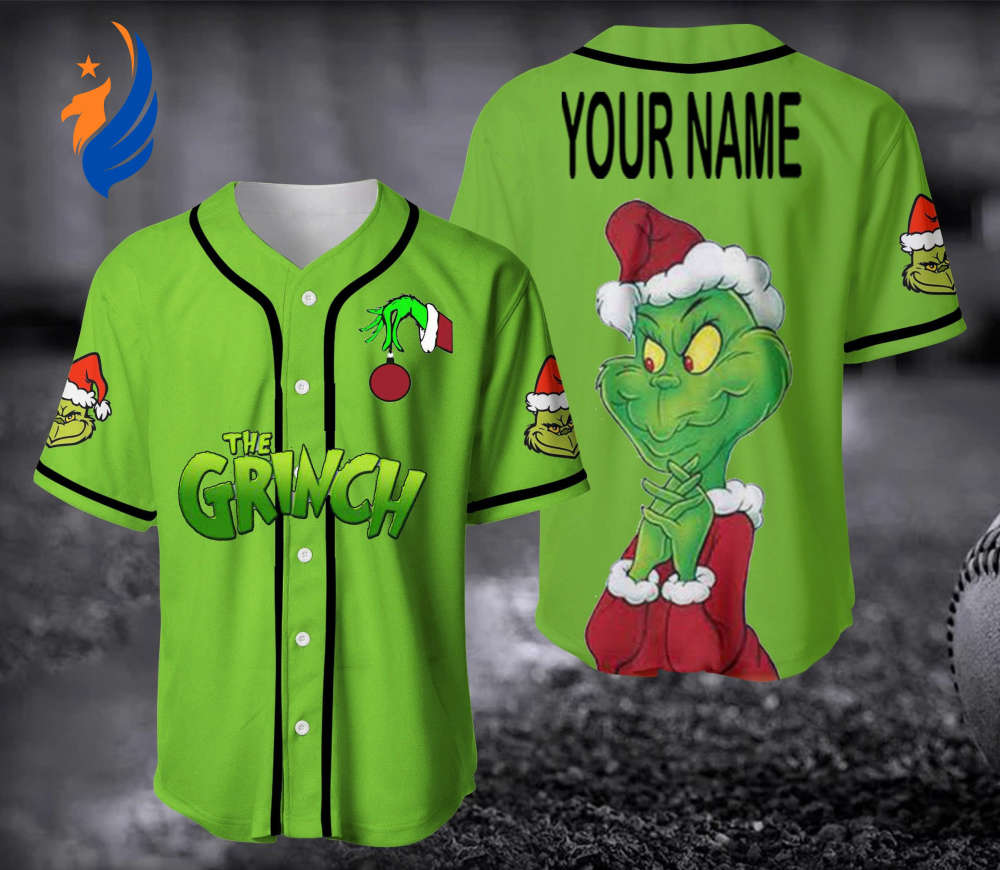 Grinch Baseball Jersey 1 - Bafud