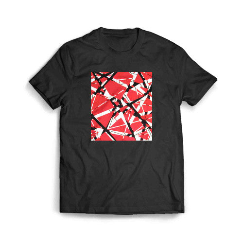 Guitar Pattern Black Red Stripes Band Men's T-Shirt