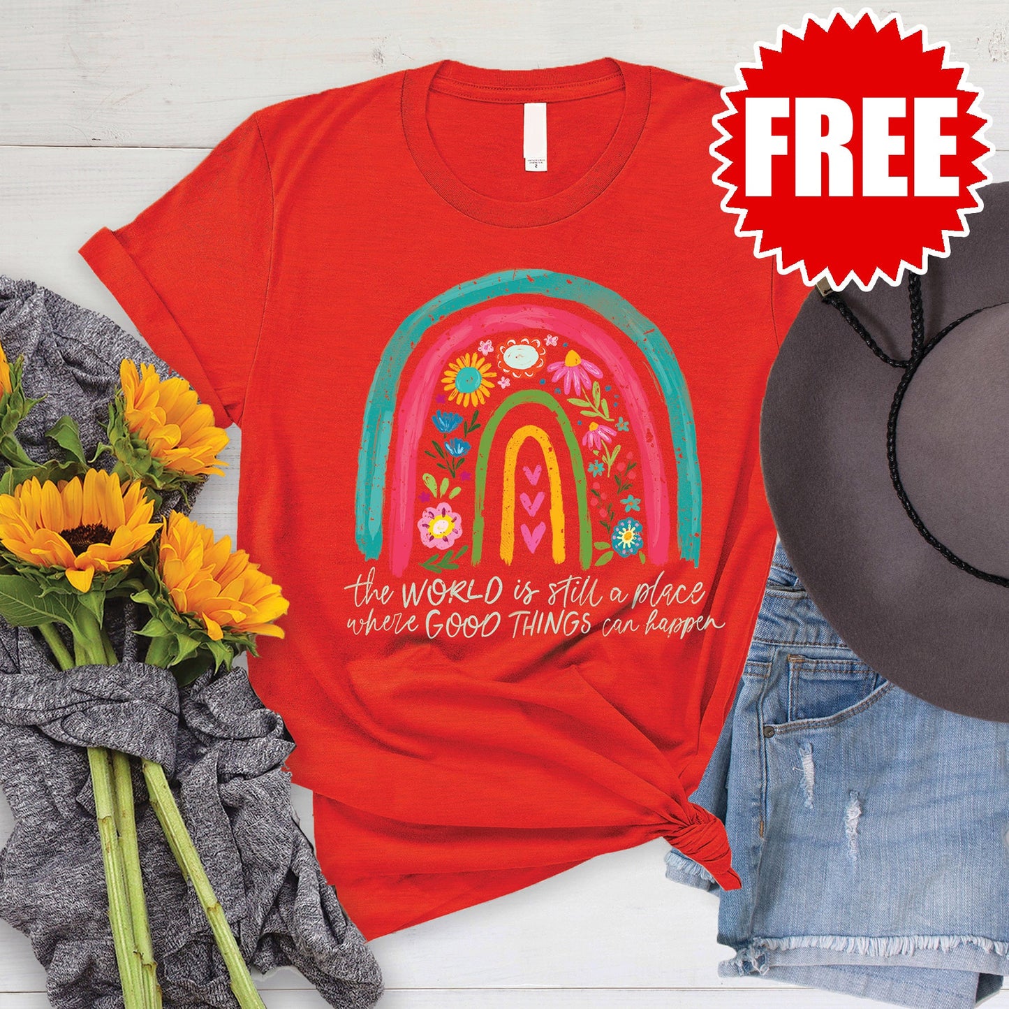 Good Things Can Happen Tee - Heather Poppy - FREE