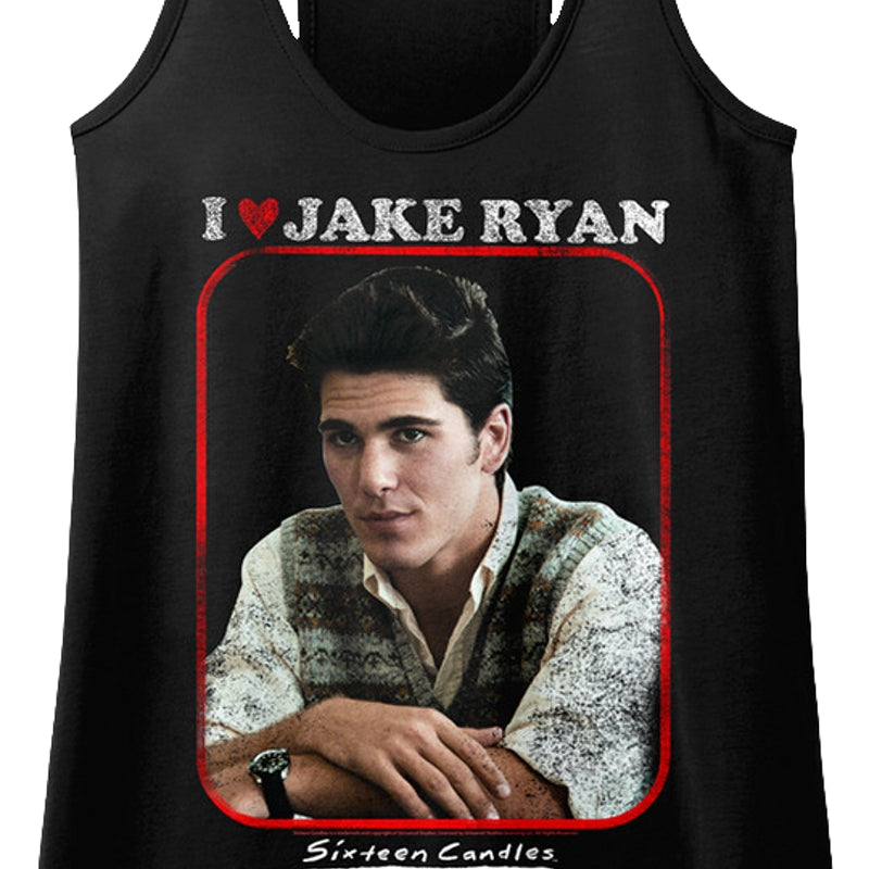I Love Jake Ryan Sixteen Candles Racerback Tank Top