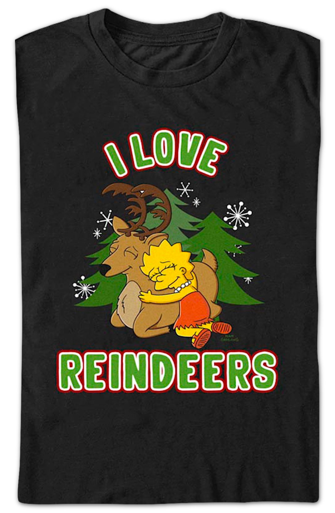 I Love Reindeers Simpsons T-Shirt
