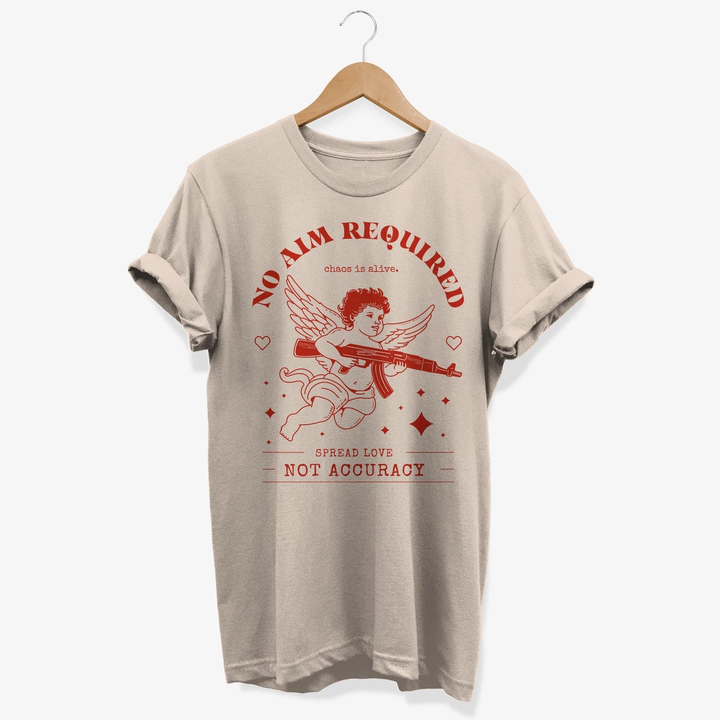 Spread Love Cupid Angel T-shirt | Quirky Valentine Angel Graphic Tee | St Valentine Day Inspirational Gift