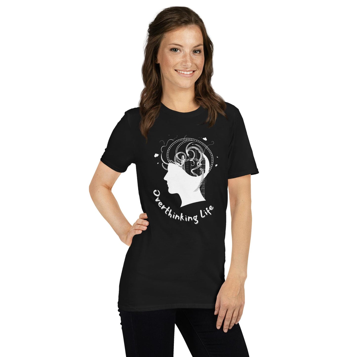 Overthinking Life Soft Style T-Shirt, Funny Overthinking Shirt, Life Struggles Tee, Humorous Graphic Tee, Stress Relief Shirt