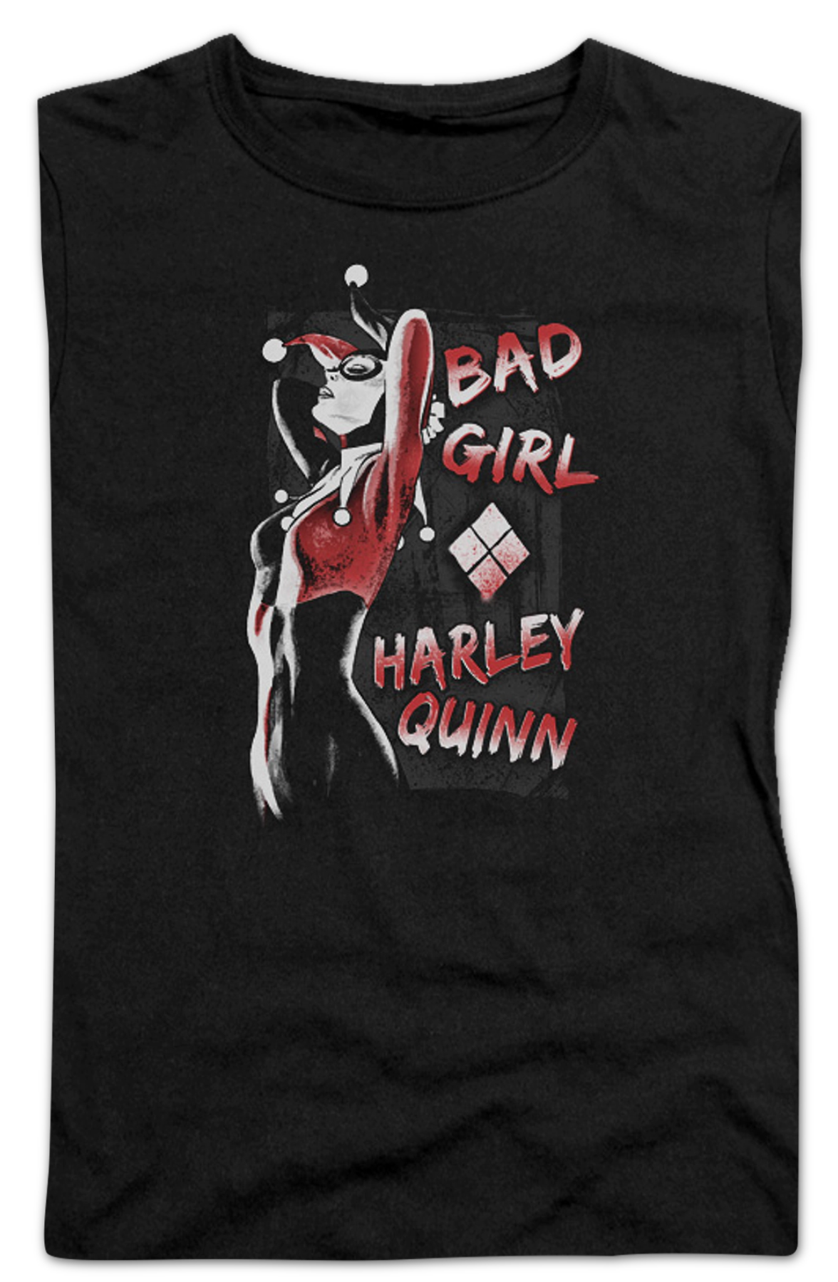 Ladies Bad Girl Harley Quinn Batman Shirt