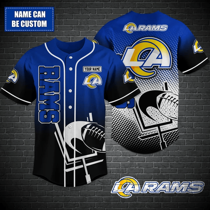 Los Angeles Rams Personalized Baseball Jersey BJ0191 - lylyprint.com