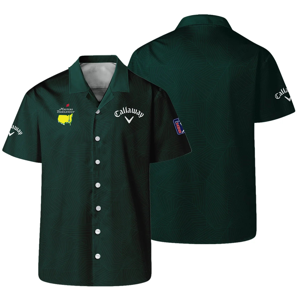 Masters Tournament Callaway Pattern Sport Jersey Dark Green Hawaiian Shirt Style Classic Oversized Hawaiian Shirt