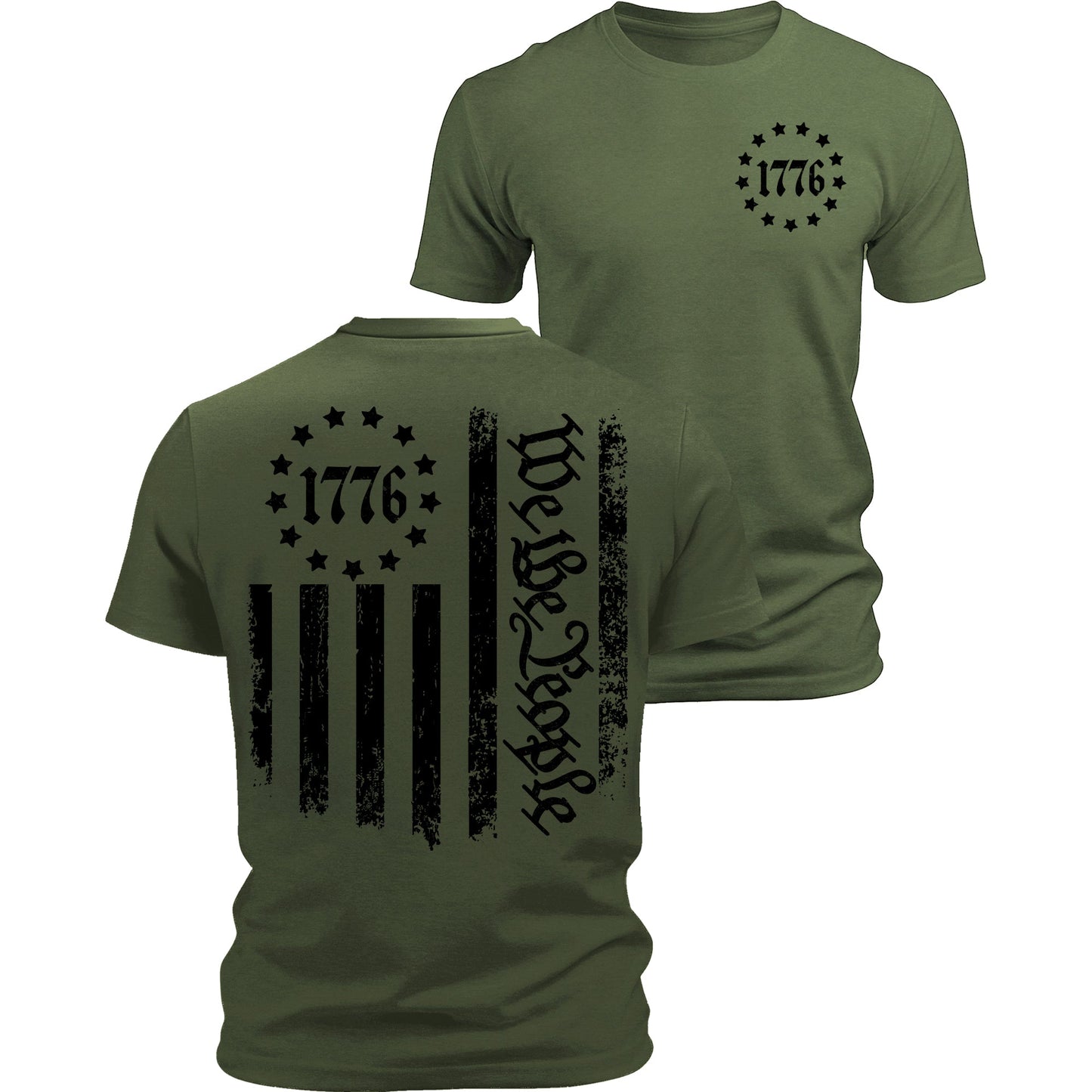 1776 American Flag Shirt Men's Patriotic USA Graphic Tee