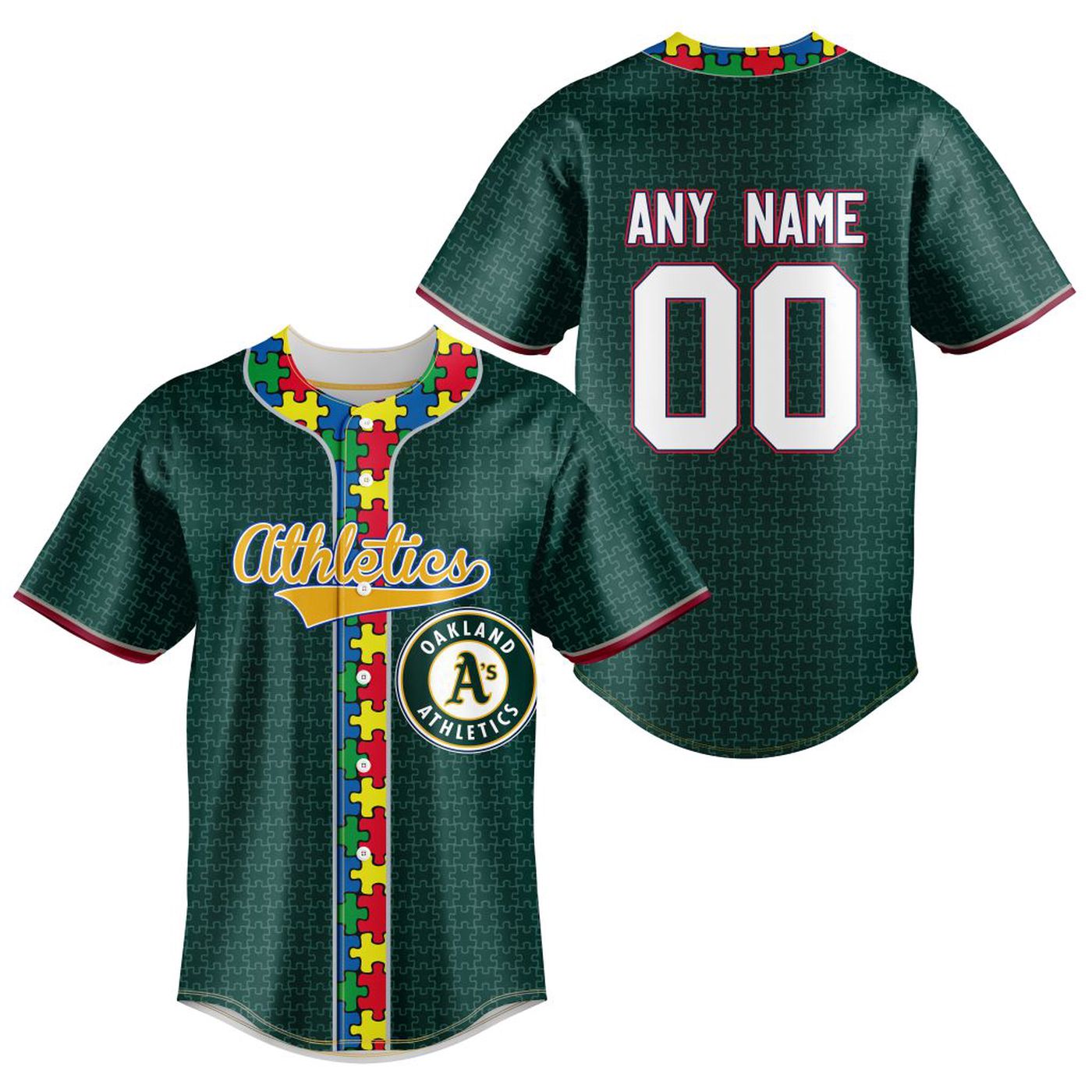 MLB Oakland Athletics Mix Grateful Dead | Specialized Baseball Jersey Fearless Aganst Autism Gift for Men Women - Bafud