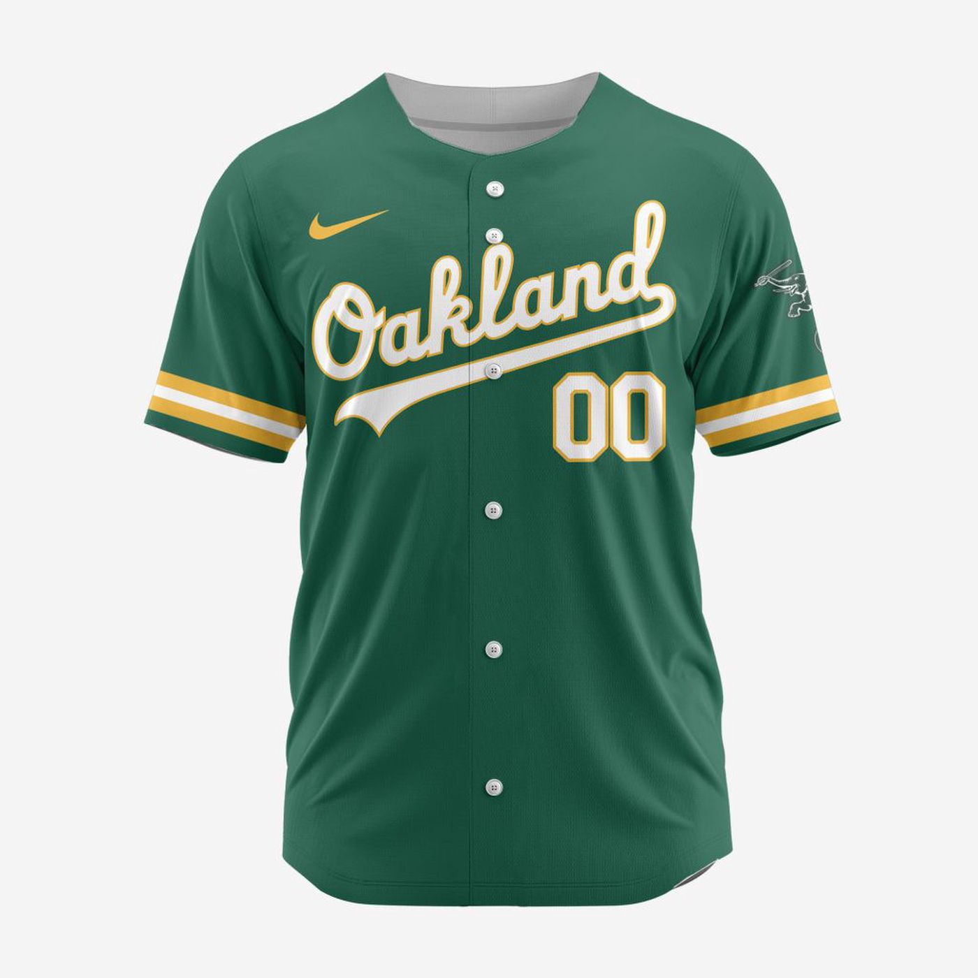 MLB Oakland Athletics Personalized Alternate Baseball Jersey - Bafud
