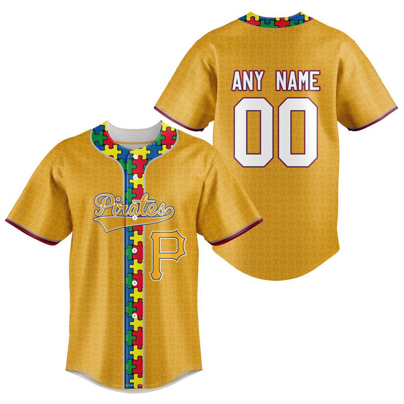 MLB Pittsburgh Pirates Specialized Baseball Jersey Fearless Aganst Autism Gift for Men Women - Bafud