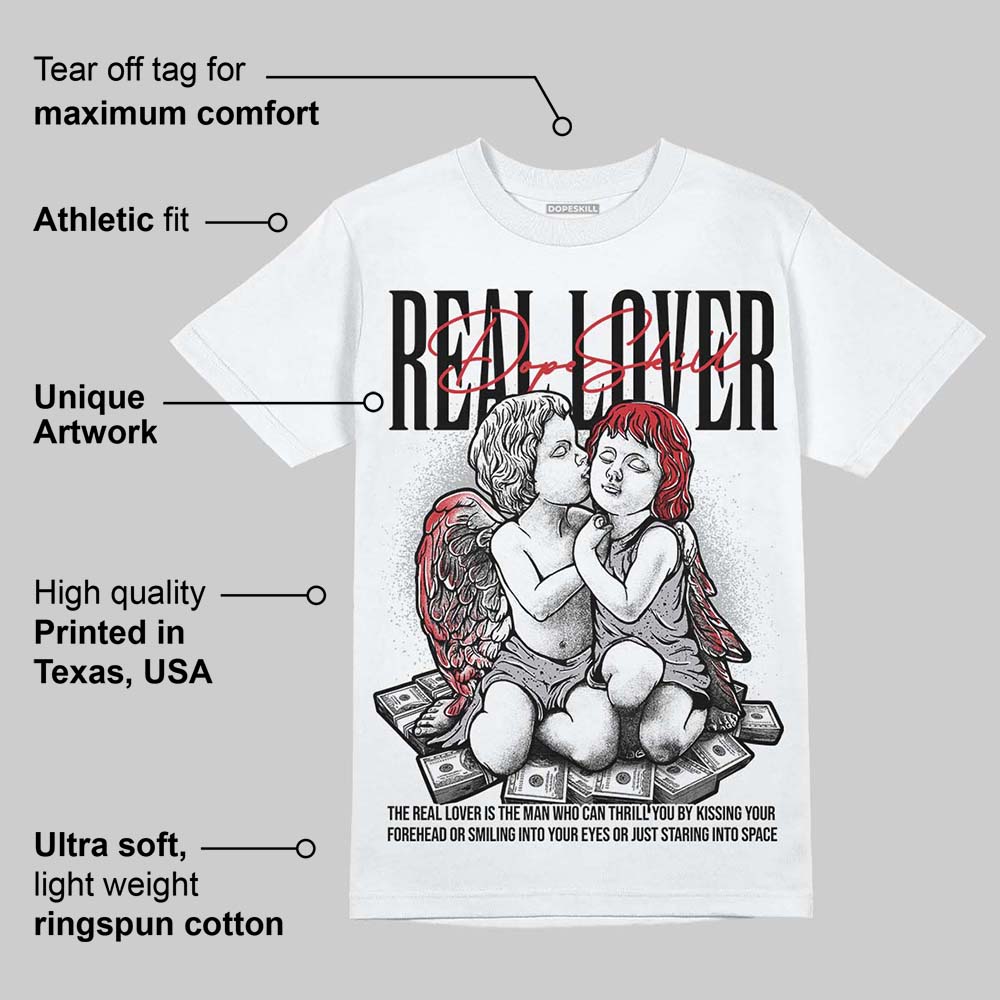 White Cement 4s DopeSkill T-Shirt Real Lover Graphic