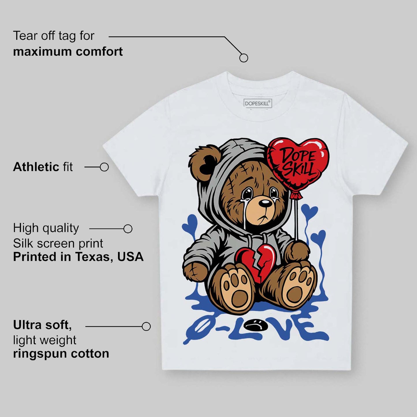 Lucky Shorts 3s DopeSkill Toddler Kids T-shirt Broken Bear Graphic