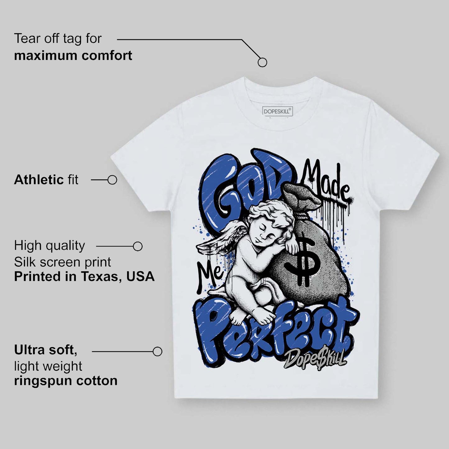 Lucky Shorts 3s DopeSkill Toddler Kids T-shirt God Made Me Perfect Graphic