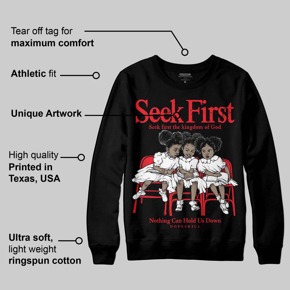 Red Collection DopeSkill Sweatshirt New Seek First Graphic
