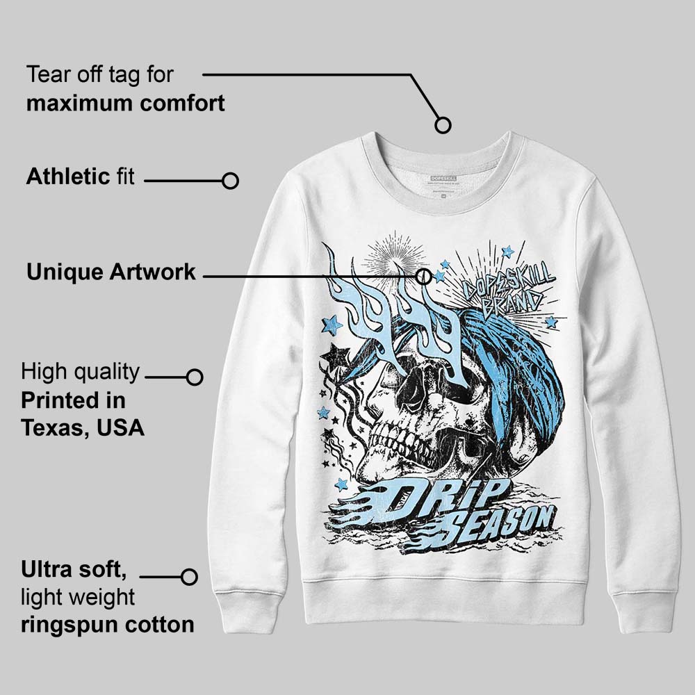 Legend Blue 11s DopeSkill Sweatshirt Drip Season Graphic