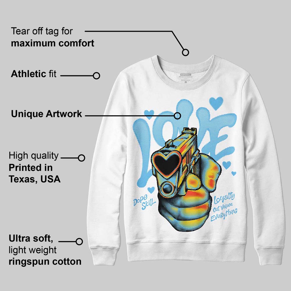 Legend Blue 11s DopeSkill Sweatshirt Love Shot Graphic