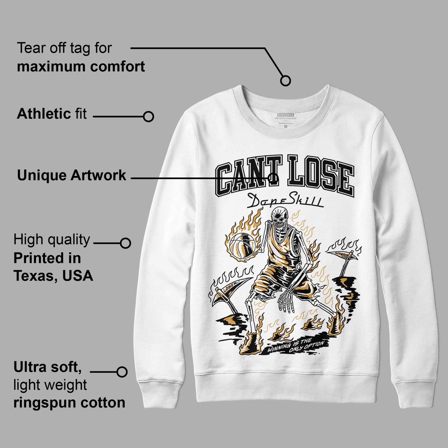 Gratitude 11s DopeSkill Sweatshirt Cant Lose Graphic