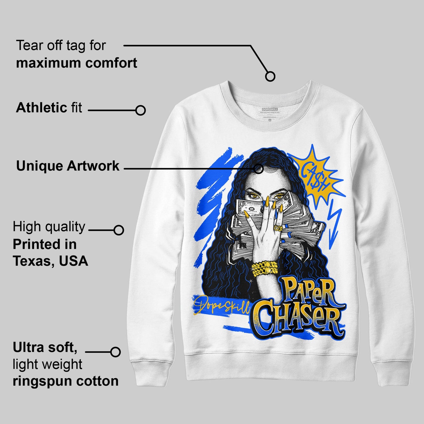 Royal Blue Collection DopeSkill Sweatshirt NPC Graphic